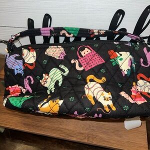 Colorful Cat Print Quilted Women's Bag
